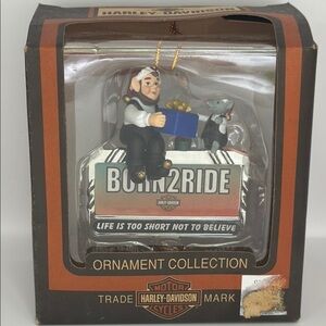 Harley-Davidson Black and White Holiday Ornament